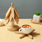 Wooden Coasters Tree-Shaped Walnut Heat-Resistant