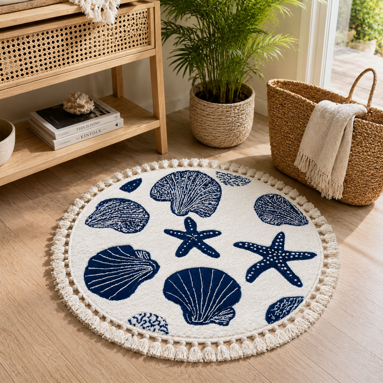 Absorbent Quick-Drying Terry Round Beach Towel