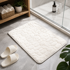 Absorbent Coral Velvet Polyester Non-Slip Bath Mat