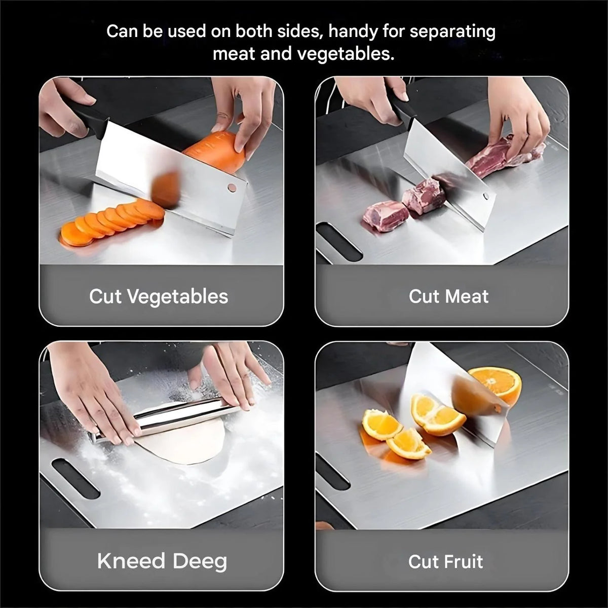 Cutting Board Stainless Steel Antibacterial Knife-Friendly