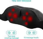 Shiatsu Massage Cushion Deep-Kneading Infrared Heat