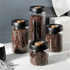 Coffee Bean Storage Jar Vacuum Pump Airtight Borosilicate Glass