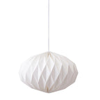 Matte White Acrylic Pleated Pendant Lamp