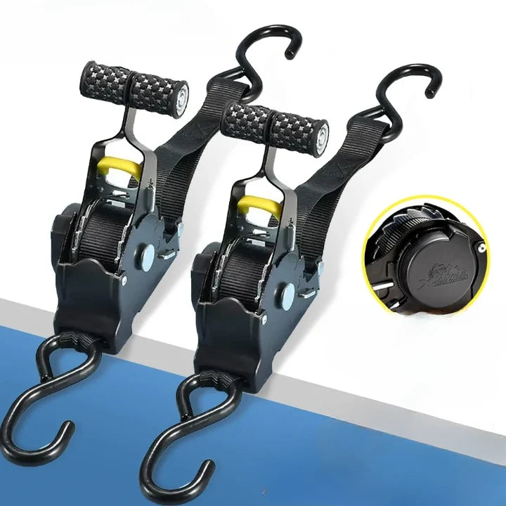 Ratchet Strap Auto-Retractable S-Hook 500 lb