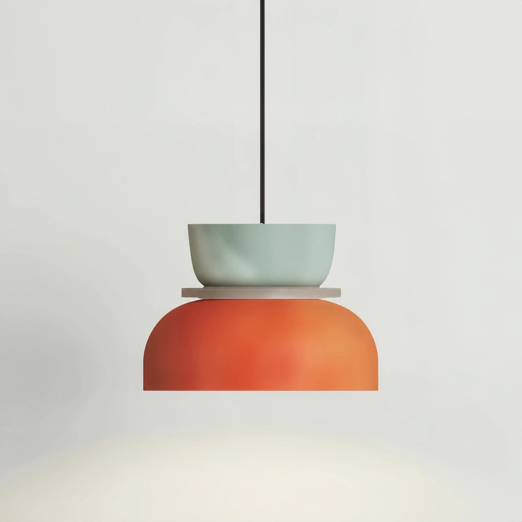 Color-Block Metal Pendant Lamp (30 cm)