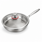 3-Layer Steel Titanium Nonstick Frying Pan (With Lid)