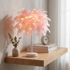 Feather Accent Lamp for Living Room and Bedroom Decor