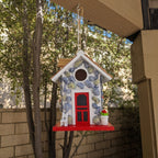 Stone-Look Hanging Birdhouse for Decorative Use