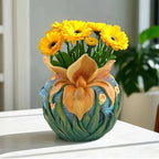 Artistic Round Vase for Flowers – Decorative Home Accent