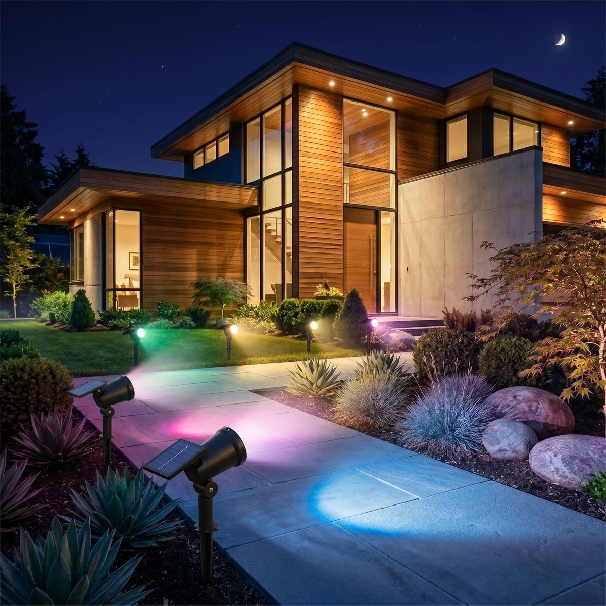 Solar Garden Light with Colorful Decorative Lighting Effects