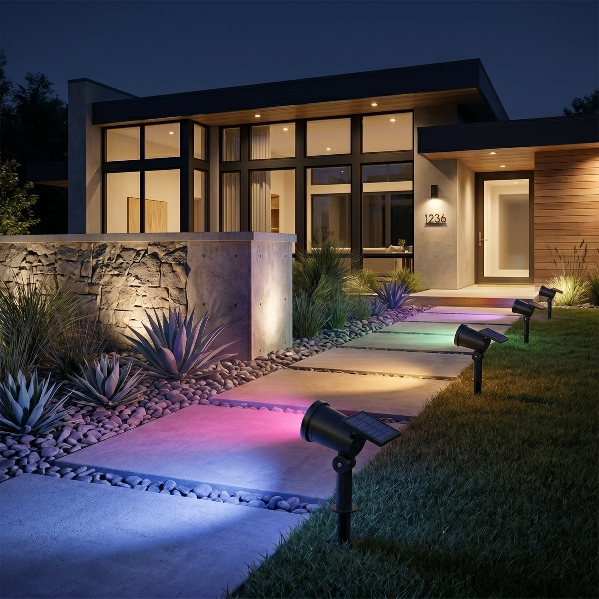 Solar Garden Light with Colorful Decorative Lighting Effects