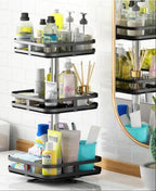 Storage Rack 360 Degree Rotating Height-Adjustable Stainless Steel