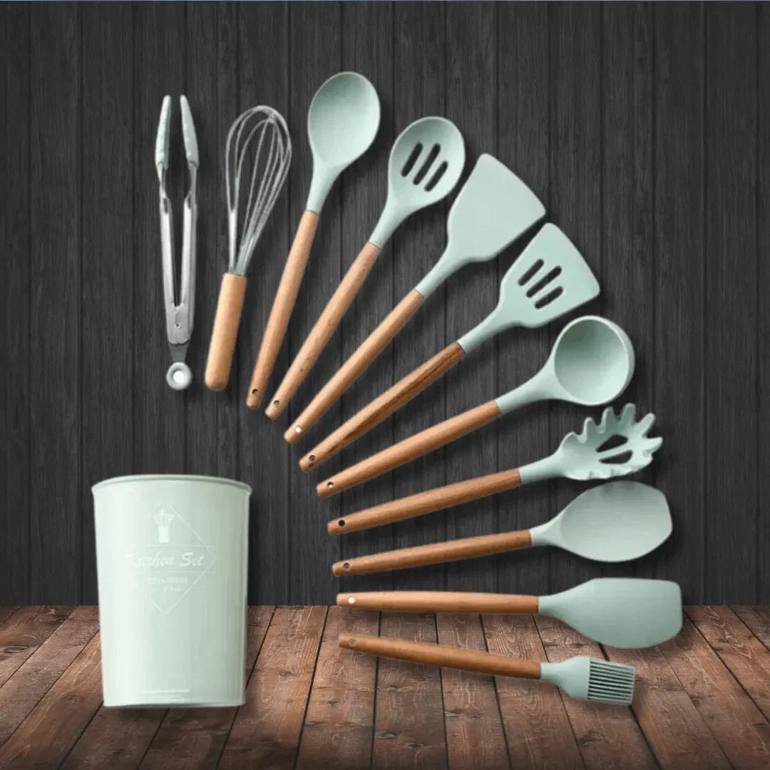 Utensil Set 12 Piece Silicone Heat-Resistant
