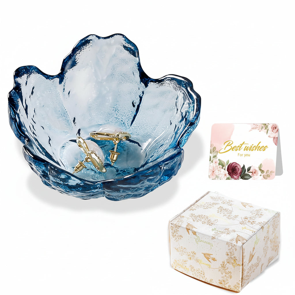 Flower-Shaped Ceramic Ring Holder Tray for Mother's Day Gift
