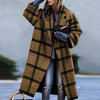 Long Trench Coat for Women - Winter Outerwear
