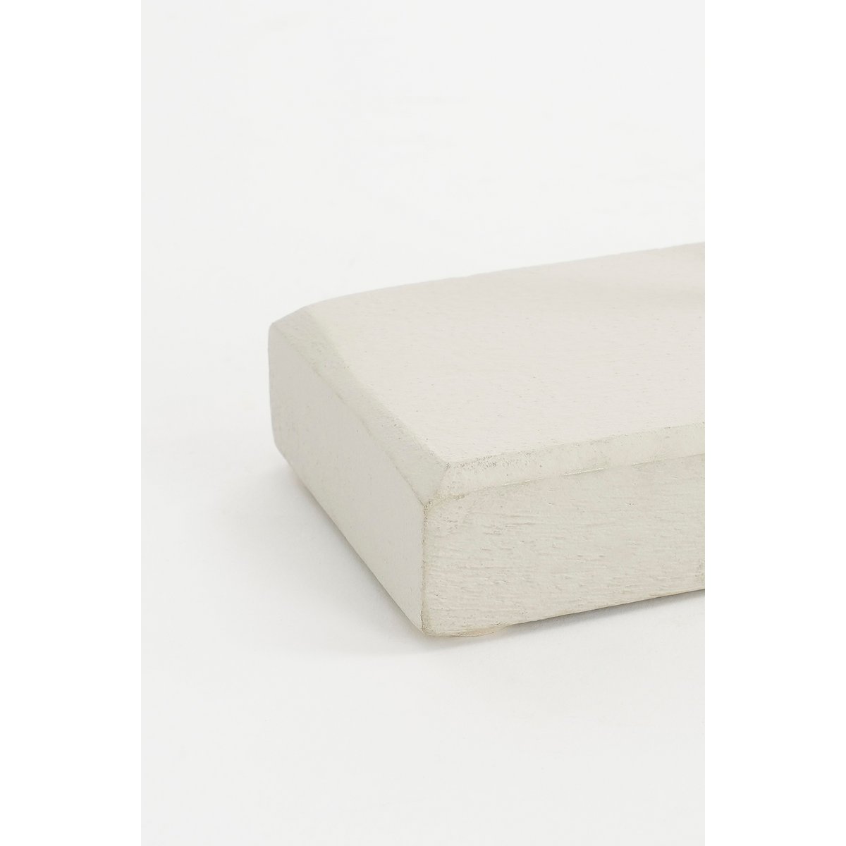 Mangowood Table Decor with Base in White Abstract Design