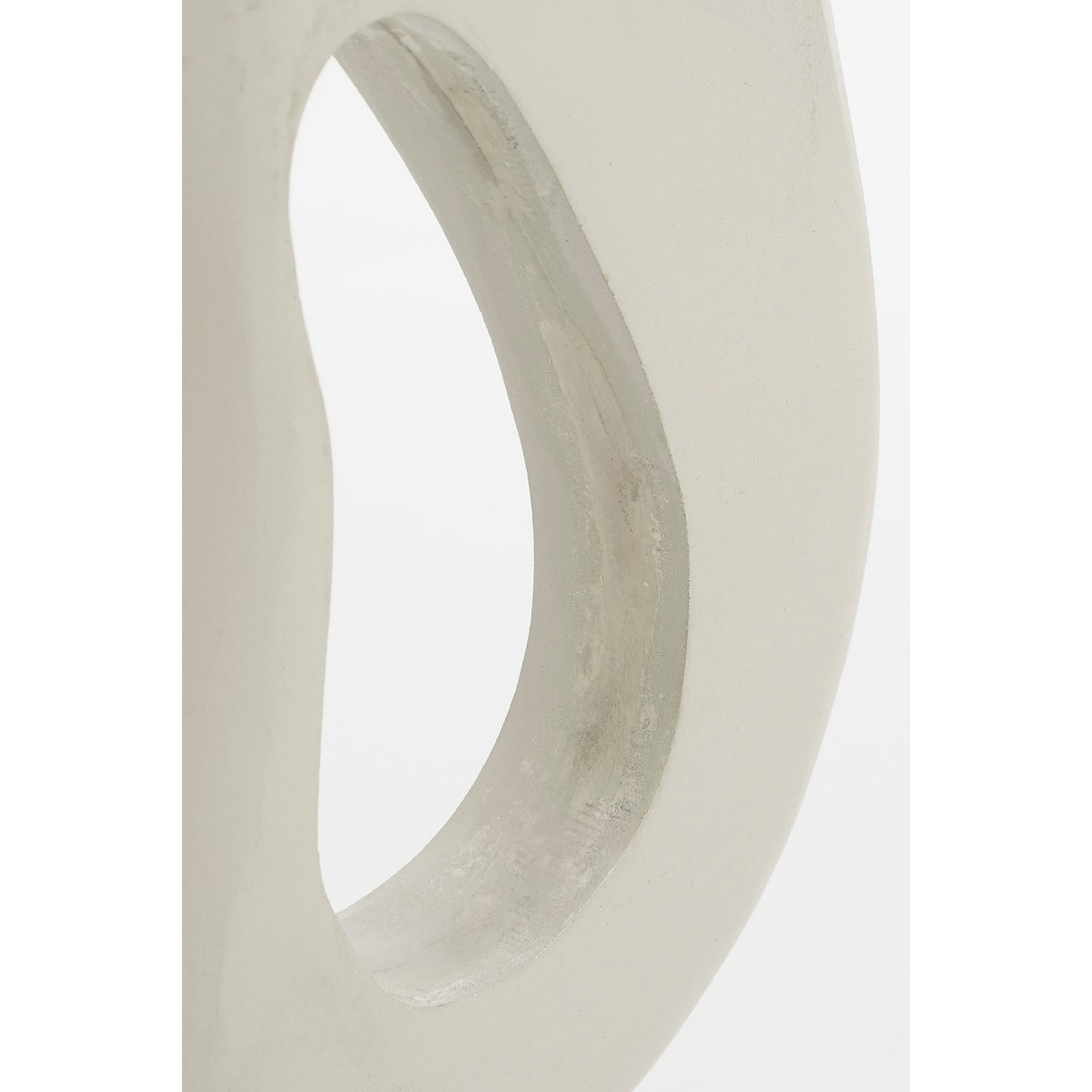 Mangowood Table Decor with Base in White Abstract Design