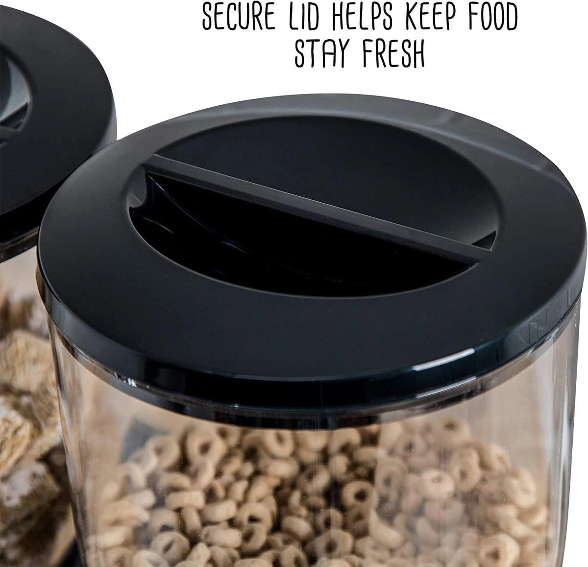 Cereal Dispenser Dual Canister Portion-Control Acrylic