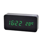 Alarm Clock with Digital Display and Temperature Indicator