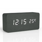 Alarm Clock with Digital Display and Temperature Indicator
