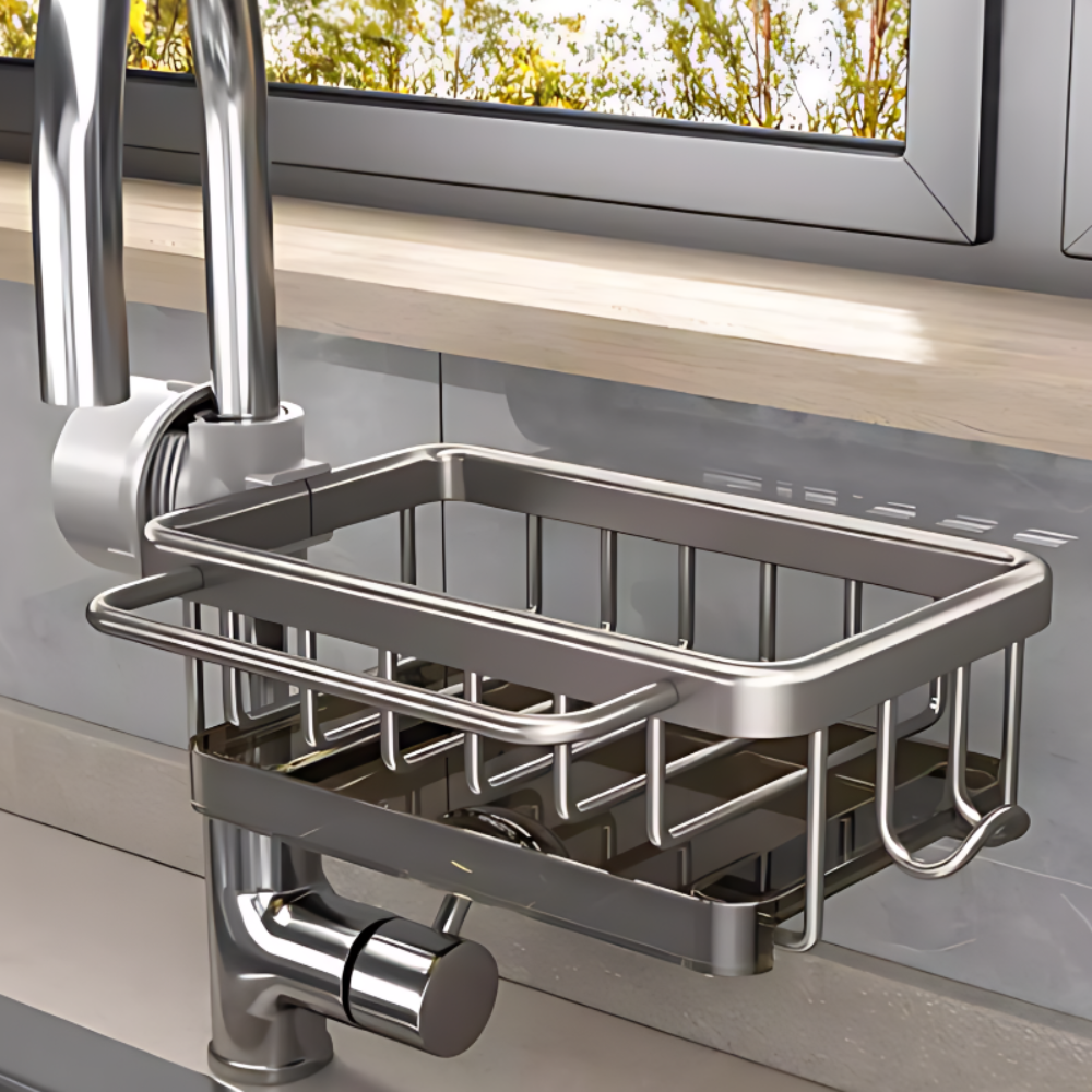 Kitchen Sink Caddy Organizer for Dish Drying and Storage Basket