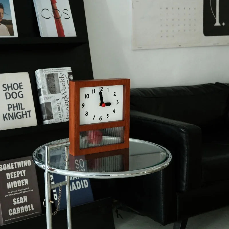 Elegant Heritage Wooden Pendulum Desk Clock for Stylish Spaces