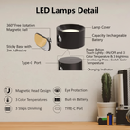 Rechargeable LED Wall Light with Adjustable Magnetic Base