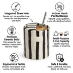 Charming Striped Ceramic Coffee Mug