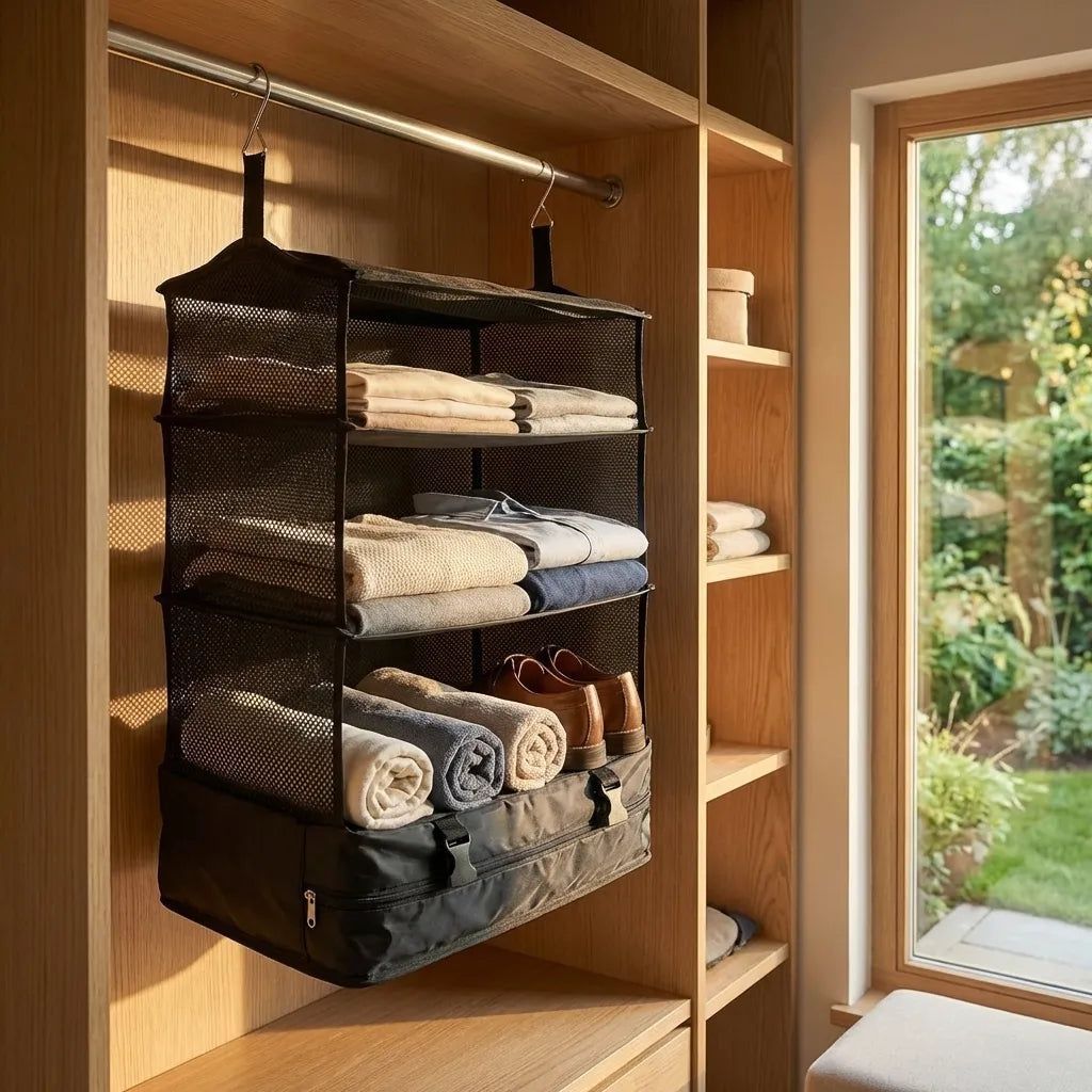 TravelMate Compact Hanging Luggage Organizer