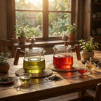 Elegant Heat-Resistant Glass Teapot with Wooden Handle