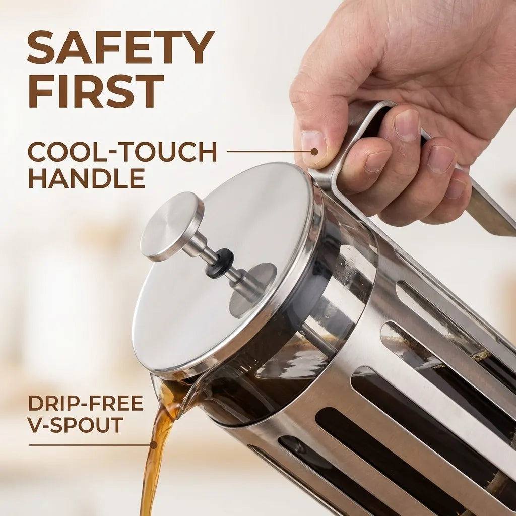 BrewMaster Classic French Press Coffee Maker