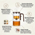 TranquilBrew Magnetic Tea Infuser Kettle
