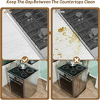 Sleek Stainless Steel Kitchen Gap Shields