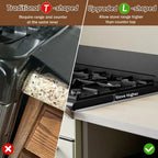 Sleek Stainless Steel Kitchen Gap Shields