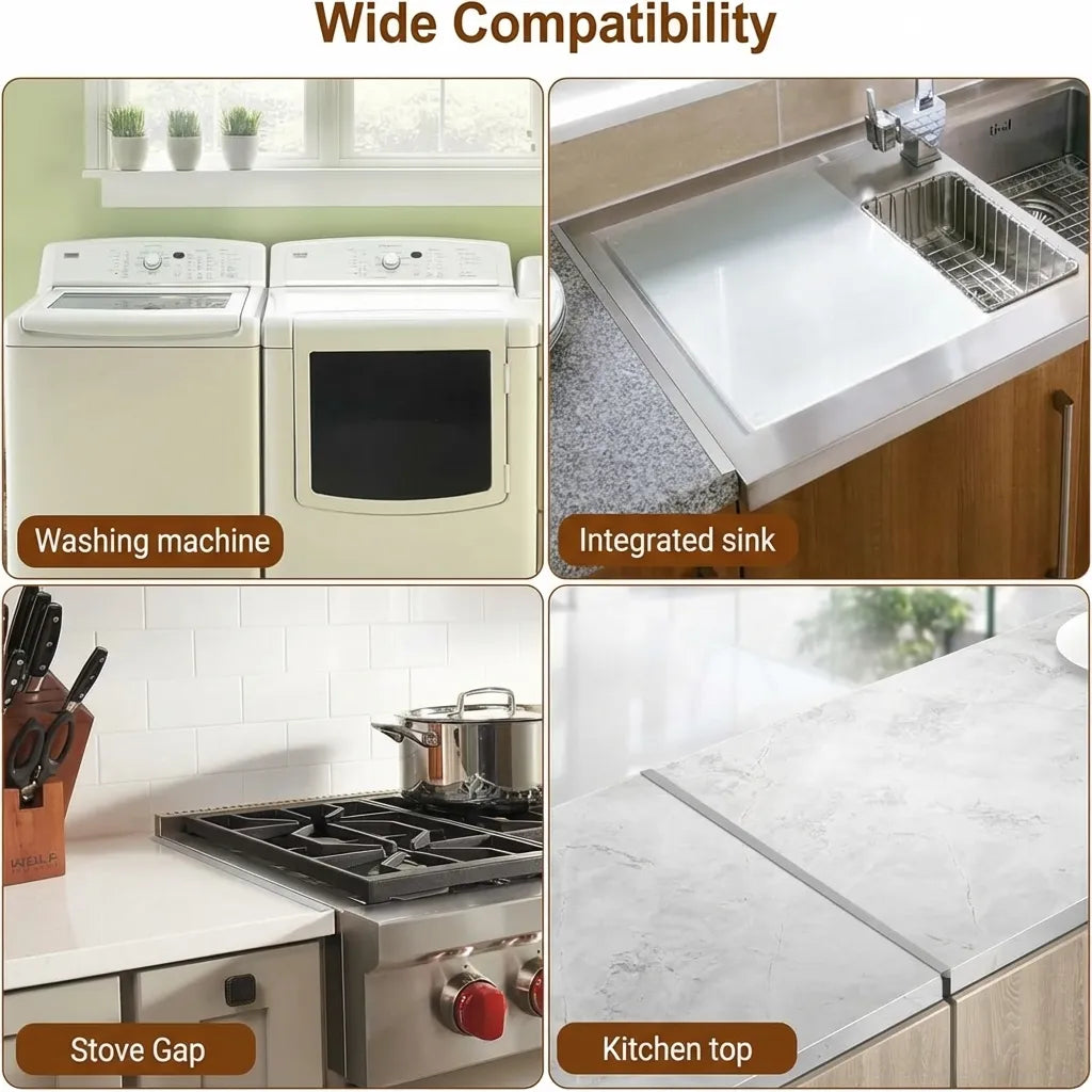 Sleek Stainless Steel Kitchen Gap Shields