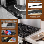 Sleek Stainless Steel Kitchen Gap Shields