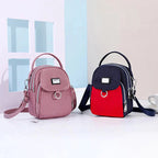 Handbag Ample Storage Multiple Zip Pockets Removable Strap