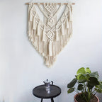 Handwoven Tapestry Wall Decor in Bohemian Macrame Style