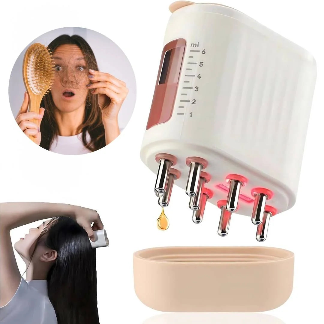 Electric Scalp Massager Microcurrent & Red Light USB Rechargeable