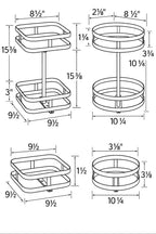 Storage Rack 360 Degree Rotating Height-Adjustable Stainless Steel