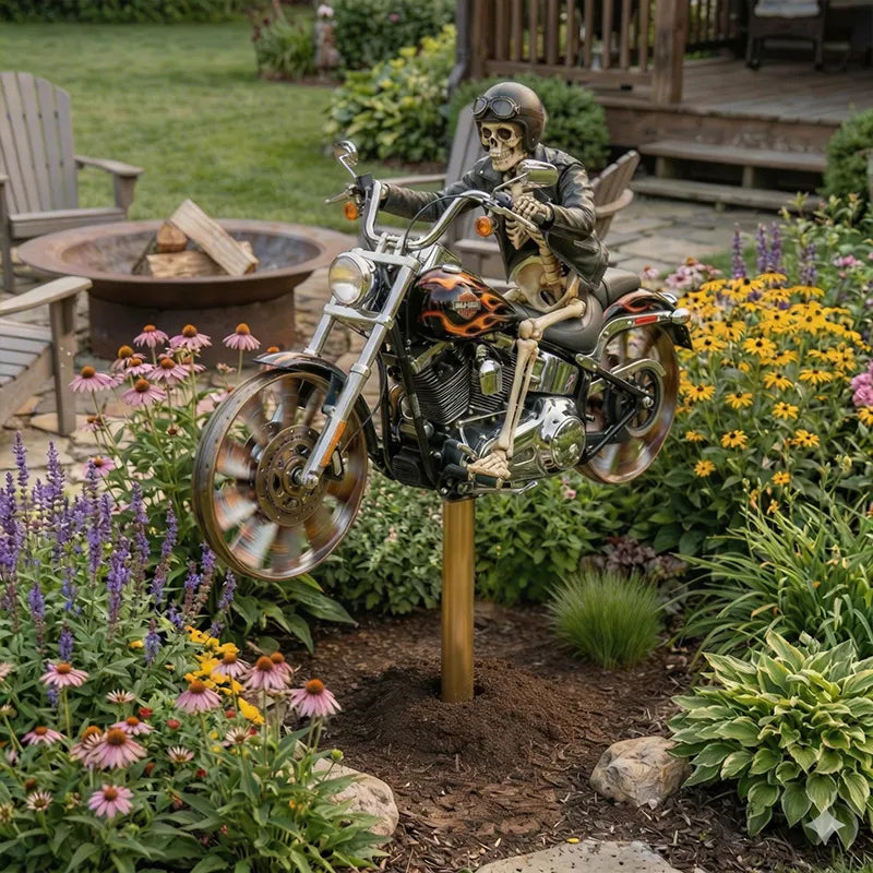 Stainless Steel Vintage Chopper Wind Chime (Garden Stake)
