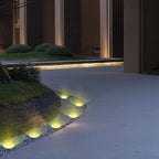 Solar-Powered Weatherproof Stainless Steel Ground Spotlight (8 LEDs)