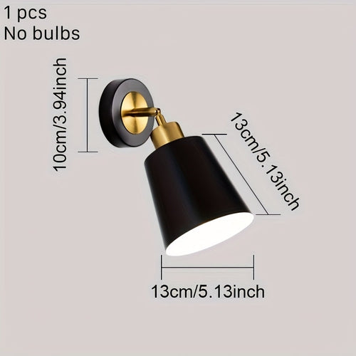 Adjustable Wall Sconce Light in Metal for Bedroom and Living Room