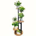 Wooden 6-Tier Round Plant Display Stand