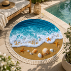 Quick-Drying Low-Sand Round Beach Towel (150 cm)