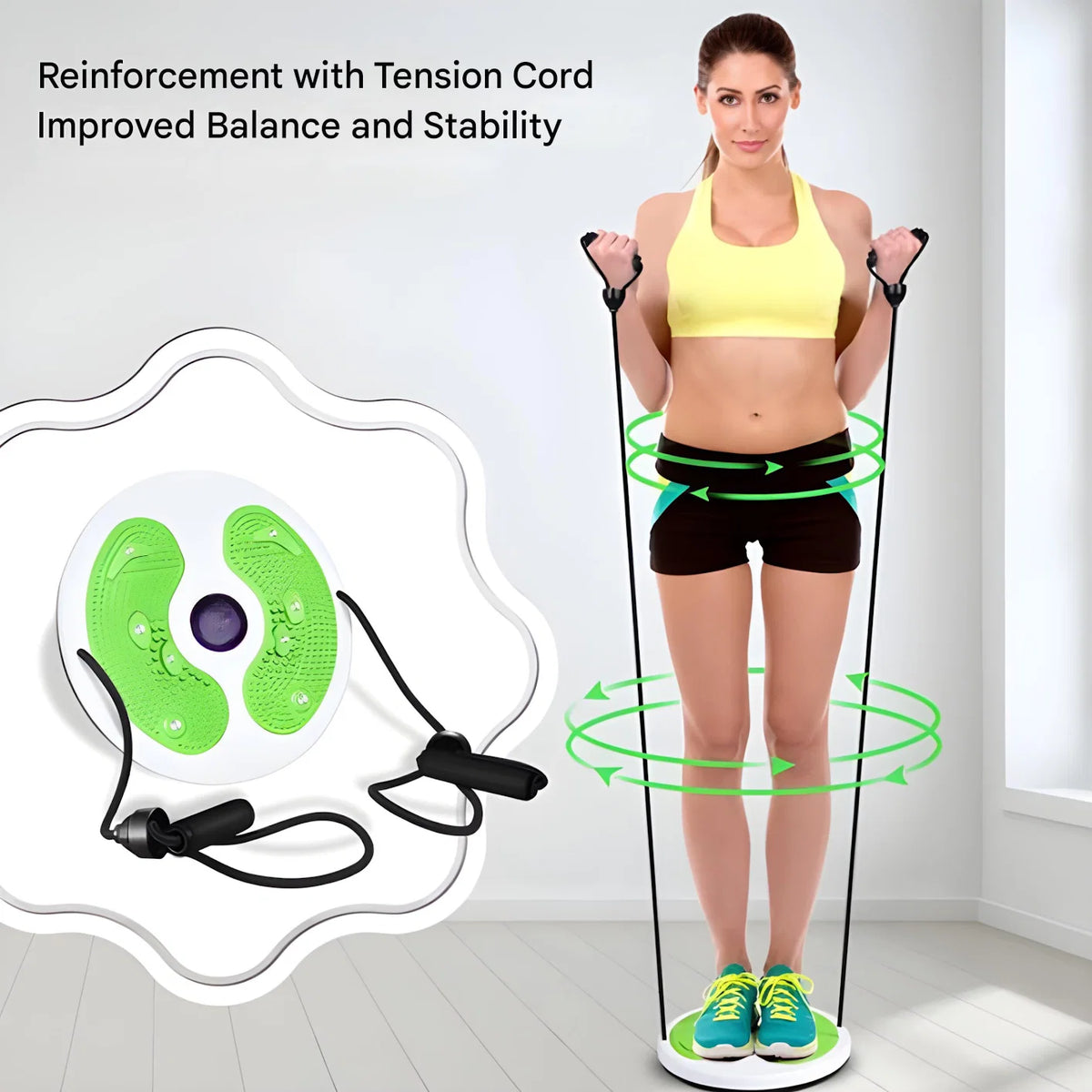 Core Trainer Magnetic Therapy Non-Slip Base & Pull Cords