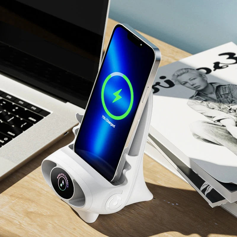 Wireless Phone Holder 15W Fast Charging Adjustable Angle