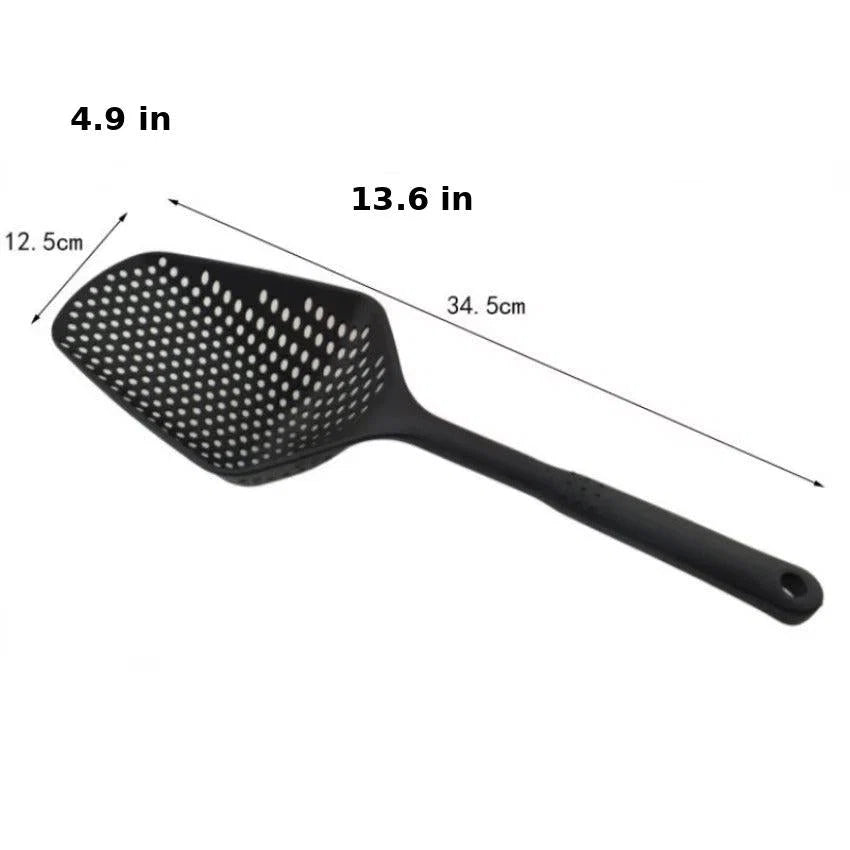 Straining Spoon Large Draining Holes Ergonomic Grip