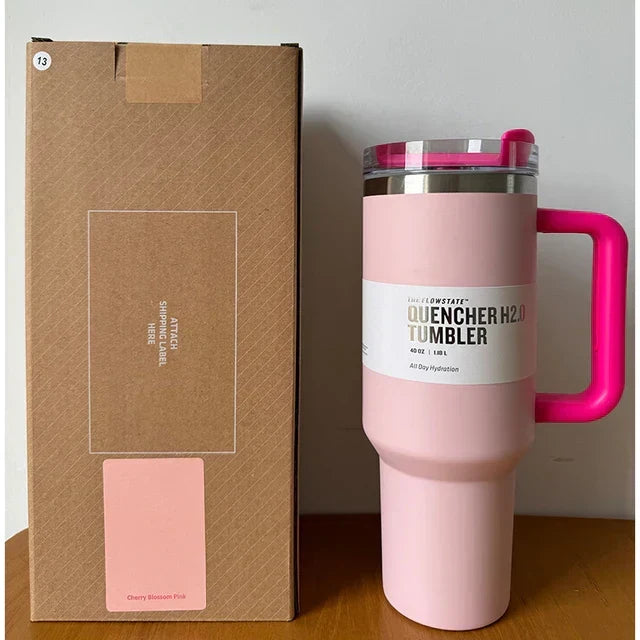 Insulated Tumbler 1.2L Stainless Steel Handle Lid
