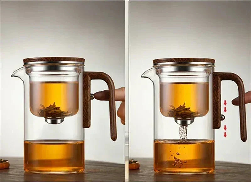 Glass Teapot Separate Filtration Removable Infuser